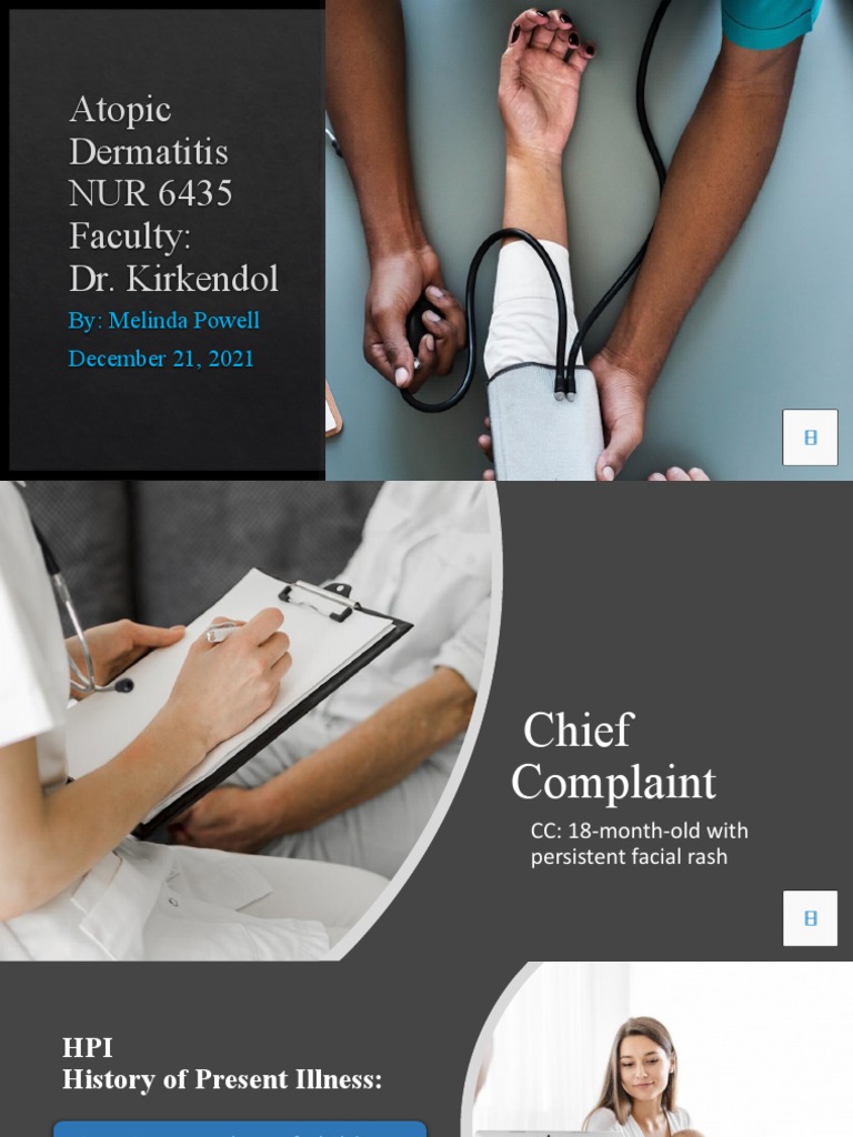 6435 SOAP NOTE Presentation Atopic Dermatitis PDF Dermatitis