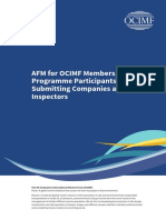 AFM For OCIMF Members, SIRE Programme Participants, Submitting Companies and Inspectors