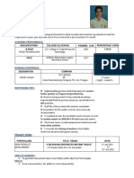 Career Objective:: Qualifications College (&) School Passing Percentage /cgpa B.Tech 7.79/10