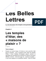 La Vie Méconnue Des Temples Mésopotamiens - Les Temples D'ištar, Des Maisons de Plaisir - Les Belles Lettres