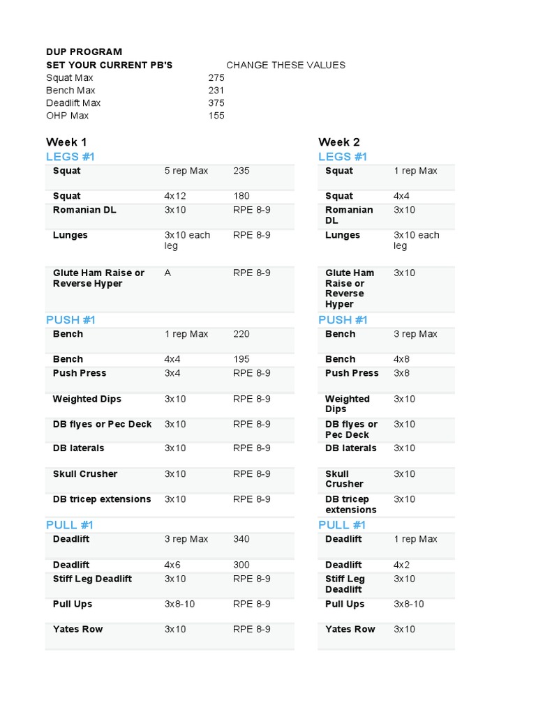 8-Week Strength Training Program | PDF | Weight | Determinants Of Health