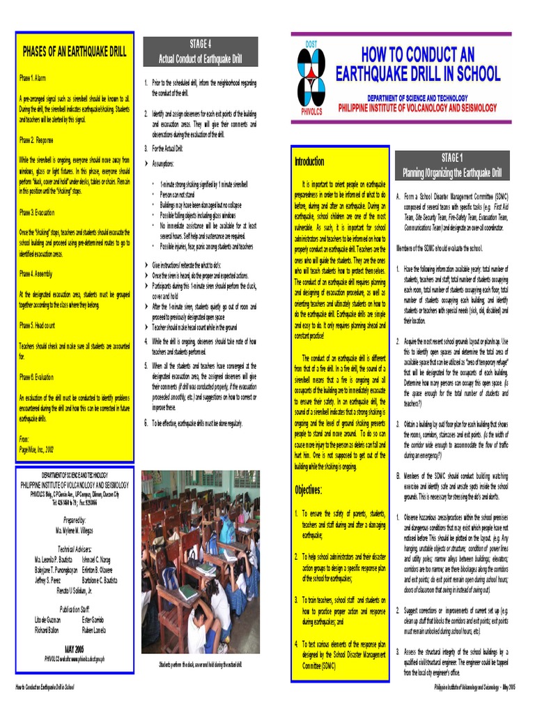 School Earthquake Drill Procedures | PDF | Emergency Management ...