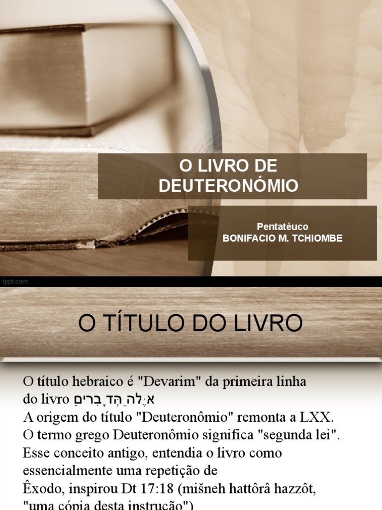 A Estrutura e Conteúdo do Livro de Deuteronômio à Luz dos Tratados Suzeranos Hititas PDF Os