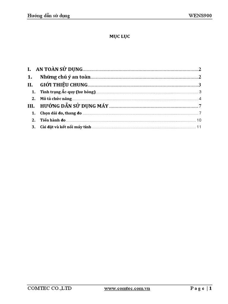 HƯỚNG DẪN SỬ DỤNG WENS 900 PDF