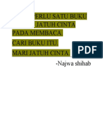 Cuma Perlu Satu Buku Untuk Jatuh Cinta Pada Membaca. Cari Buku Itu. Mari Jatuh Cinta. - Najwa Shihab