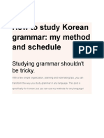 How To Study Korean Grammar - My Method and Schedule