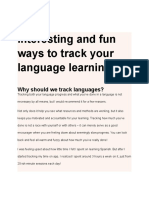 Interesting and Fun Ways To Track Your Language Learning