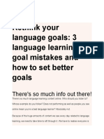 Rethink Your Language Goals - 3 Language Learning Goal Mistakes and How To Set Better Goals