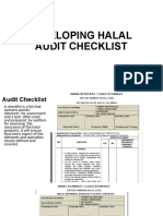 Chapter 5.1 DEVELOPING - HALAL - AUDIT - CHECKLIST