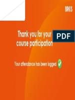 Thank You For Course Participation