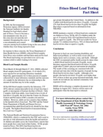 Frisco Blood Lead Testing Fact Sheet 