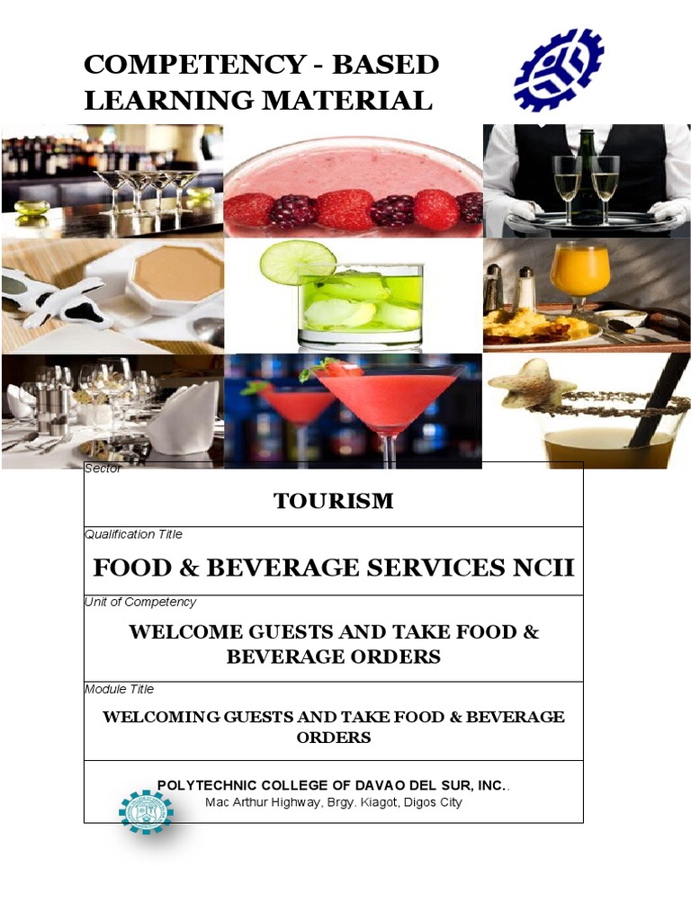 Competency - Based Learning Material: Food & Beverage Services Ncii ...