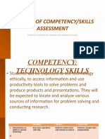 Example of Competency/Skills Assessment: (Adapted From Peter Hernon and Robert Dugan)