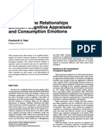 NYER, A Study of The Relationships Between Cognitive Appraisals and Consumption Emotions