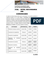 Nivel Inicial - Nivel Secundaria EIB Comunicado: Contrata Docente 2023 Evaluación de Expedientes