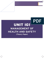 Unit Ig1: Management of Health and Safety