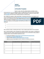 Student Rubric Checklist Template