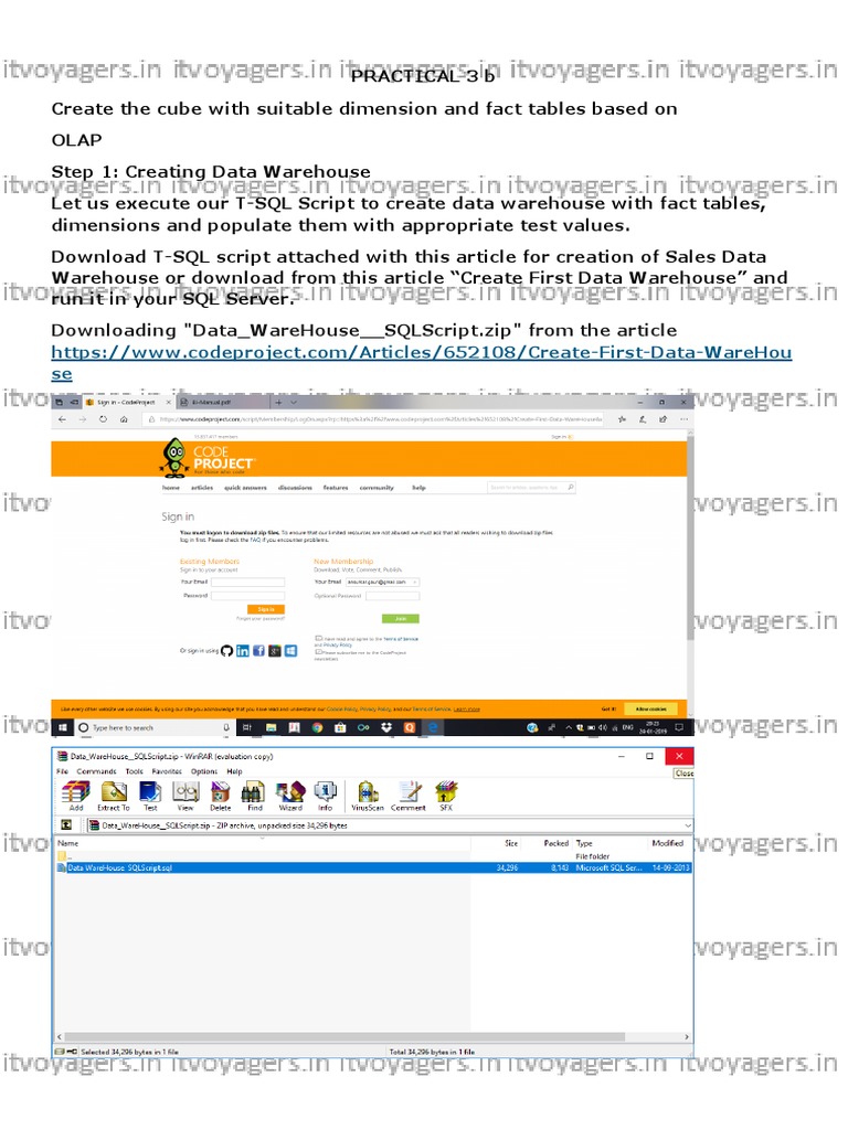 ITVoyagers BI PRACTICAL 3 B MU TYIT | PDF | Microsoft Sql Server | Data ...