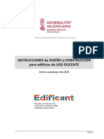 Instrucciones de Diseño y Construcción para Edificios de Uso Docente. Renovadas 19