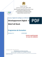 Programme de Formation - Développement Digital - Web Full Stack v2.1