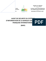 Audit de Securite Du Systeme D'Information de La Banque Gabonaise Et Française Internationale (BGFI)