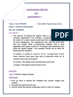 JAVA LAB Assessment1