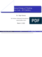 Fundamental Design of Thinking (Course Code - BTCS403N) : Dr. Rajat Saxena