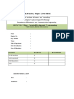 Laboratory Report Cover Sheet