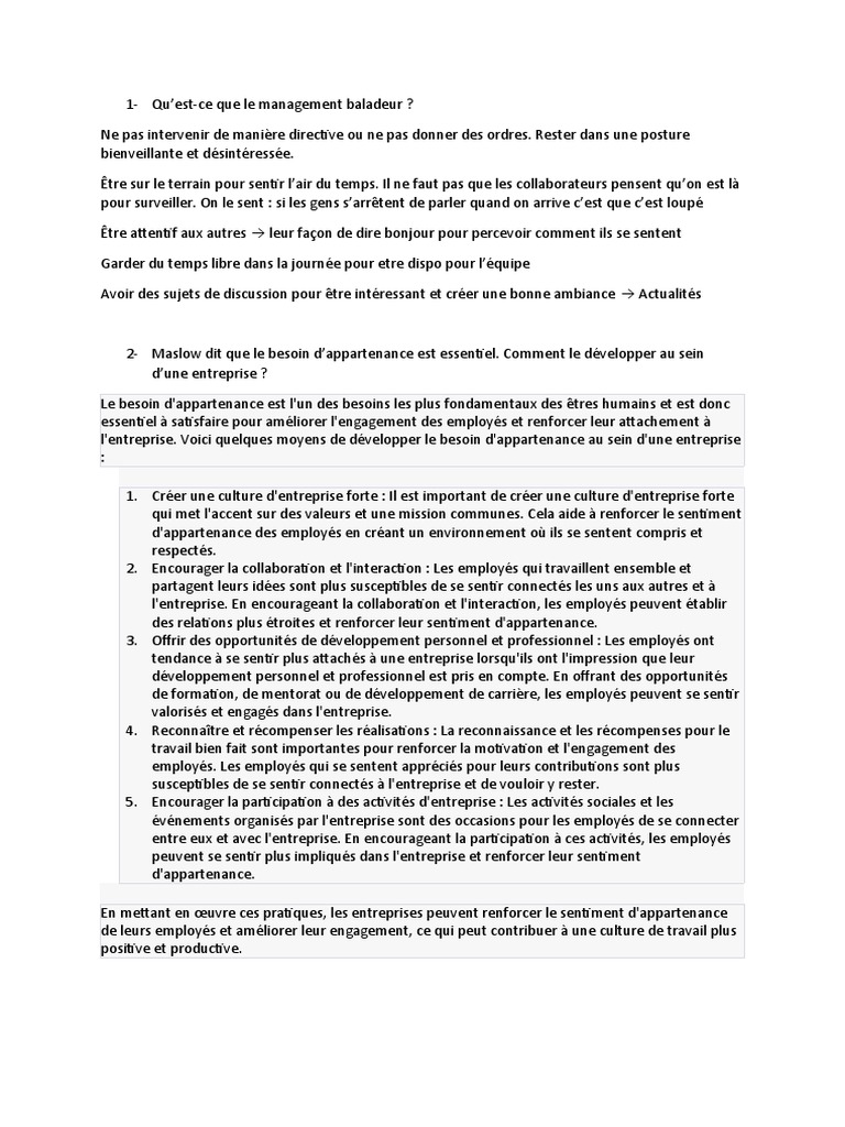 Management et Théories de Motivation | PDF | Motivation | Motivant