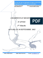 Championnat Regional D'Apnee 1 Manche Annaba Le 10 Septembre 2022