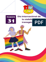 Marzo: Día Internaciónal de La Visibilidad Transgénero