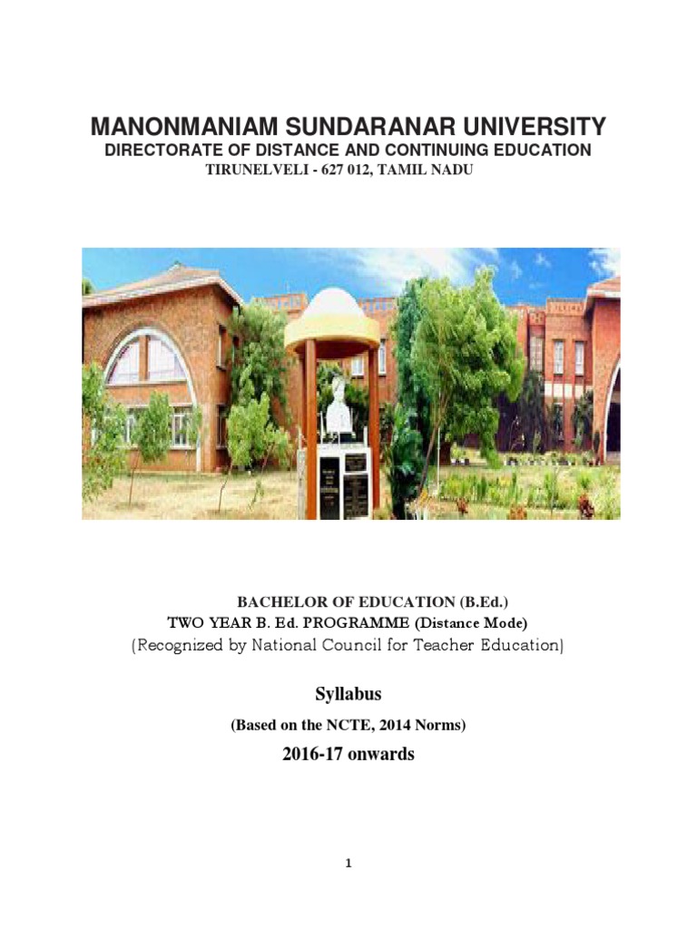 manonmaniam sundaranar university distance education books pdf