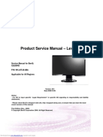 Product Service Manual - Level Ii: Service Manual For Benq: G2220Hd P/N: 9H.L07Lb - QBX Applicable For All Regions
