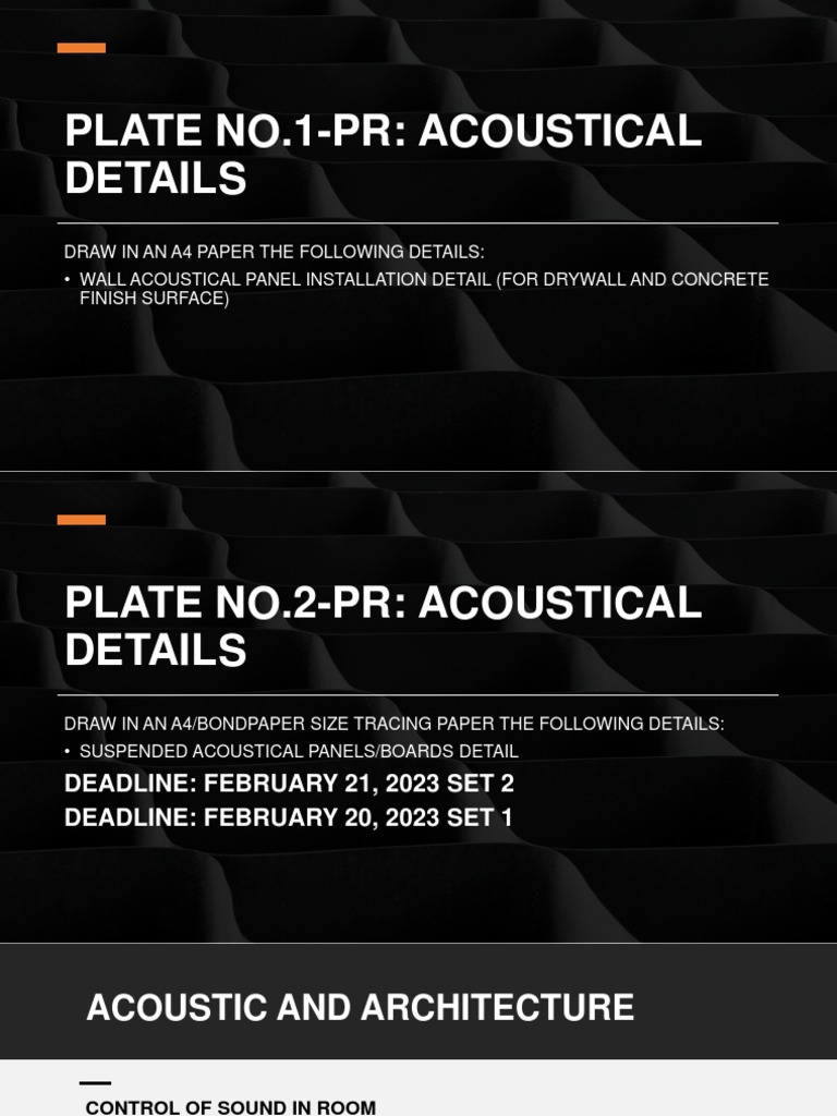 Week 6 Acoustical Defects and Design Strategies For Better