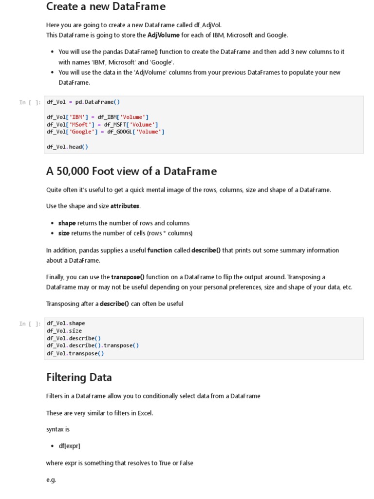 03 - Introduction To Pandas 3 | PDF