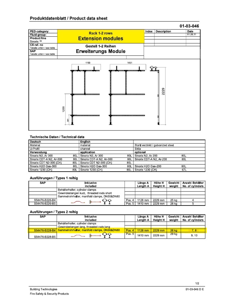 Extension Module - Cylinder Rack | PDF