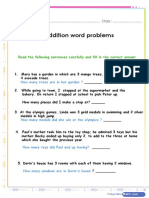 Sums Sentence Word Problems Worksheet