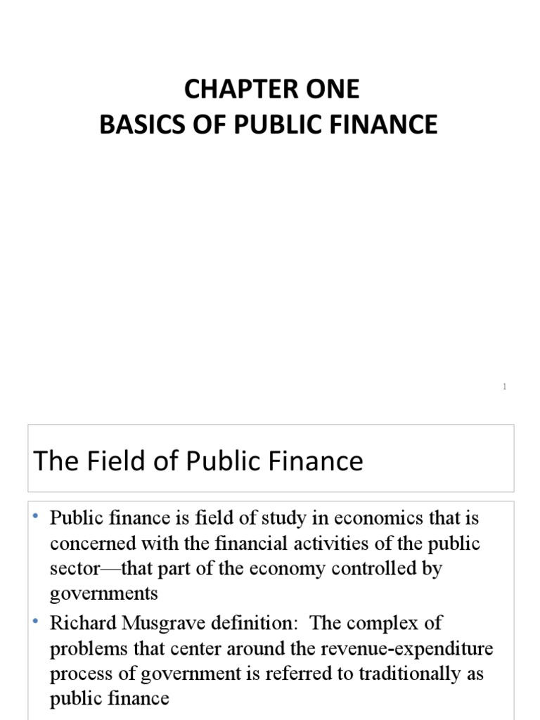 Theory Of Public Finance Research