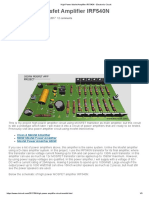 High Power Mosfet Amplifier IRF540N - Electronic Circuit