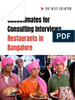 Guesstimates For Consulting Interviews: Restaurants in Bangalore