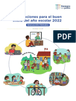 Orientaciones para El Buen Inicio Del Año Escolar 2022: Educación Primaria