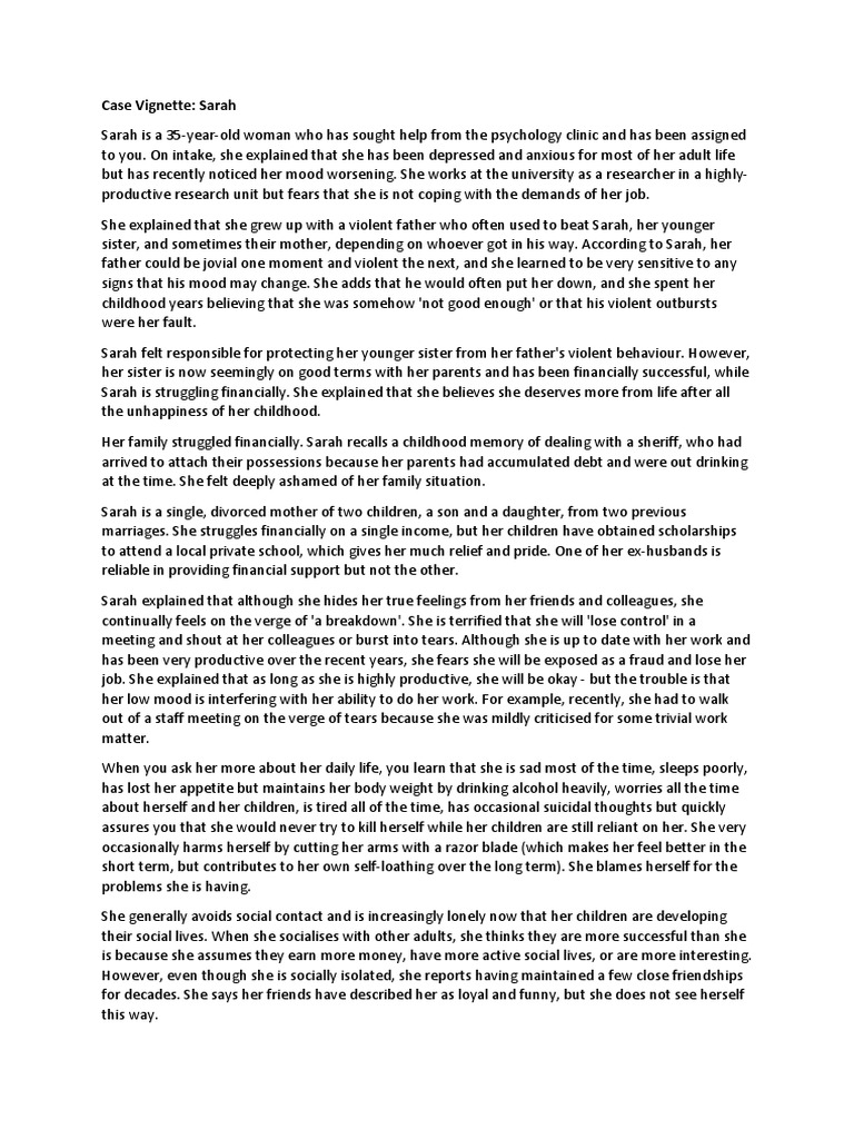 Sarah Psychology PDF Psychology Behavioural Sciences