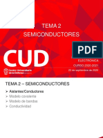Tema 2 Semiconductores: Fundamentos de Electrónica CURSO 2020-2021