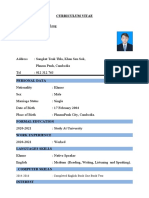 Curriculum Vitae: 2014-2016: Completed English Book One Book Two