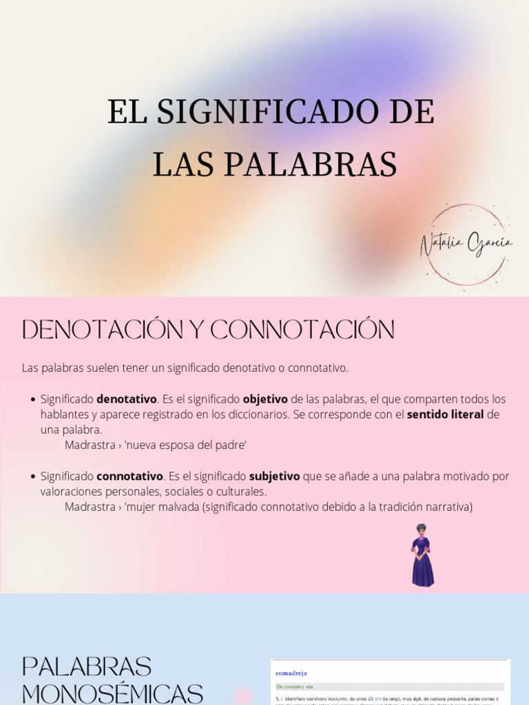 El Significado de Las Palabras 3º ESO | PDF | Palabra | Lingüística