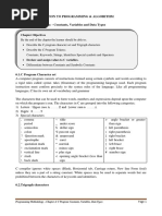 Chapter 6 - C Program Data Types, Constants & Variables