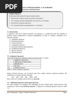 Chapter 7 - C Program Operators and Expressions