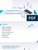 LESSON 3: Core Competencies in Entrepreneurship