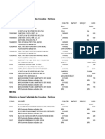 Matriz Relatório de Dados Cadastrais Dos Produtos e Serviços