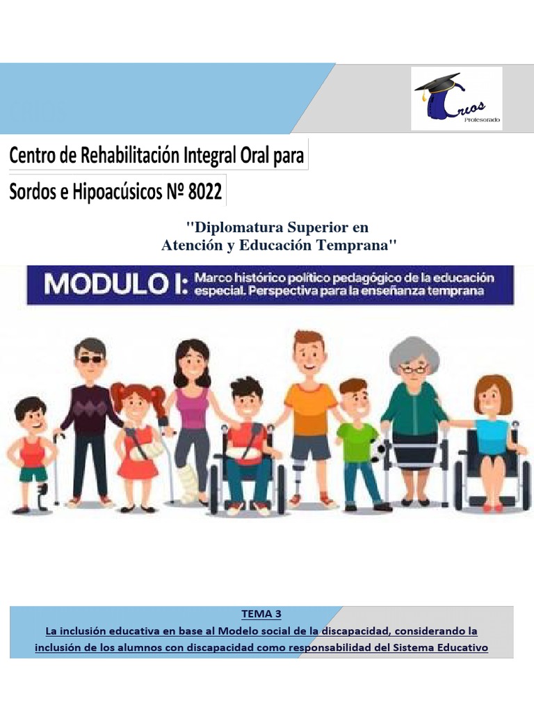 Inclusión Educativa y Modelo Social de Discapacidad | PDF | Invalidez ...